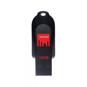 Strontium Pollex 16GB 2.0 USB Pen Drive (Black/Red)