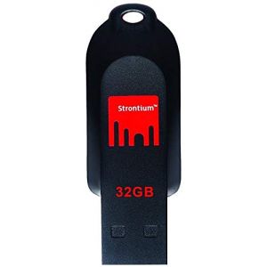Strontium Pollex 32GB 2.0 USB Pen Drive (Black/Red)