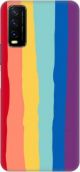 TIF Camera Protection Rainbow Back Cover For Vivo V21e (Multi)